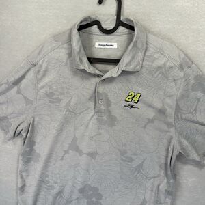Tommy Bahama Nascar William Byron Mens Large Racing Floral Performance Polo